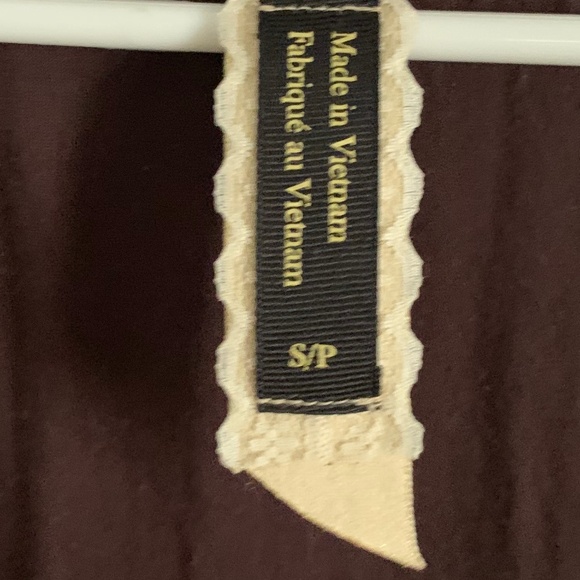 Anthropologie Brown Knit Top w/ neckline detail - Picture 2 of 3